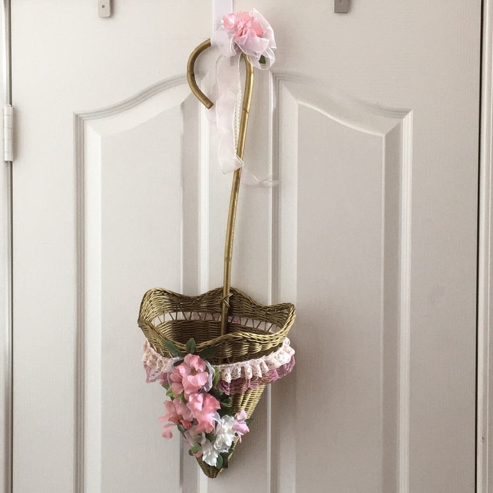 Awesome hanging wicker umbrella